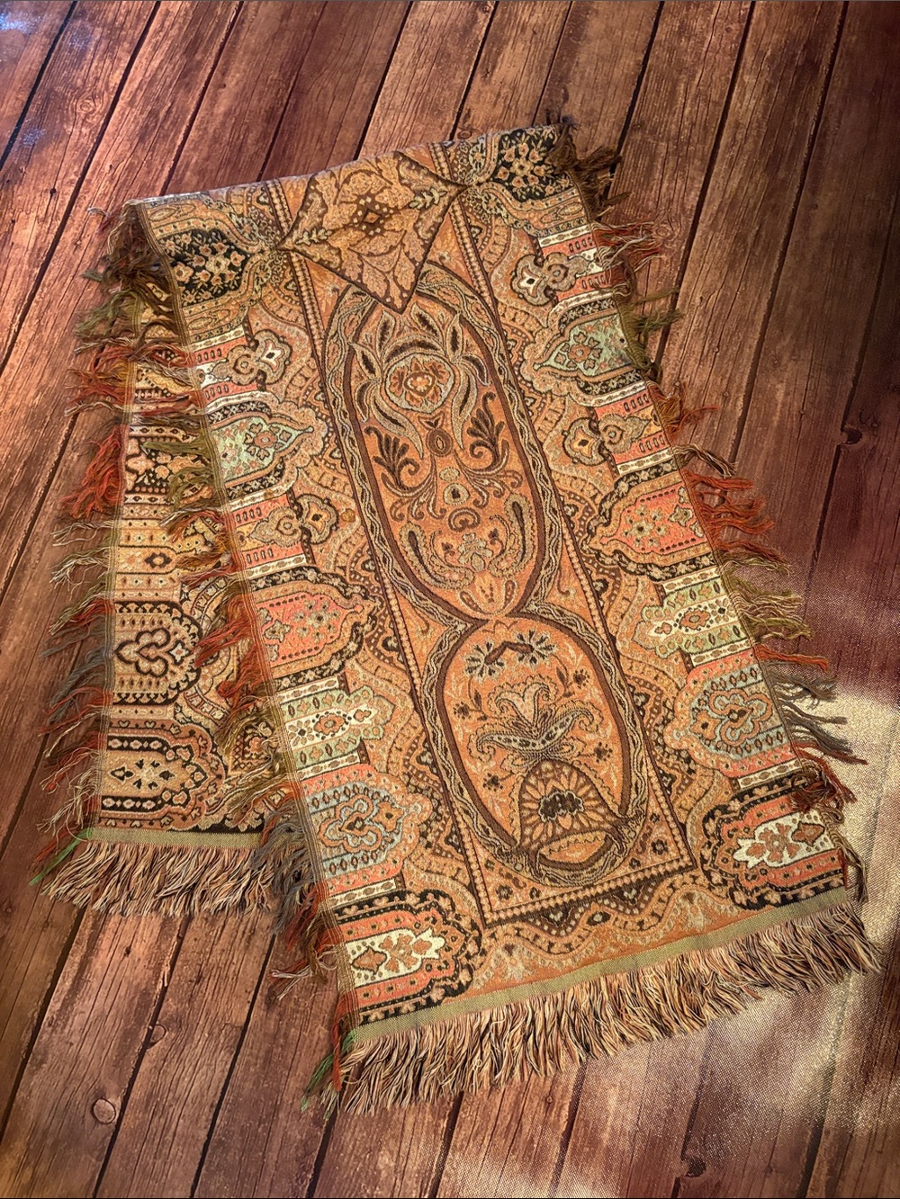 Woven Wool/Cotton Table Runner Made in Belgium